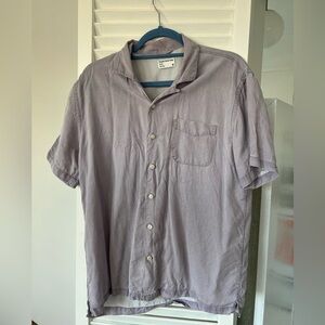 Frank and Oak Camp Collar | Size M | Lavender